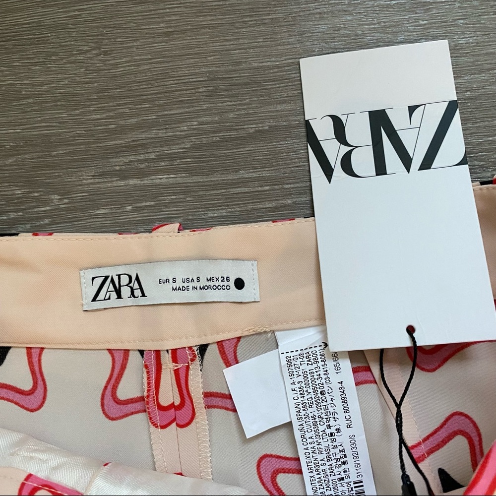 Zara Printed Flare Pants Geometric - Picture 11 of 11